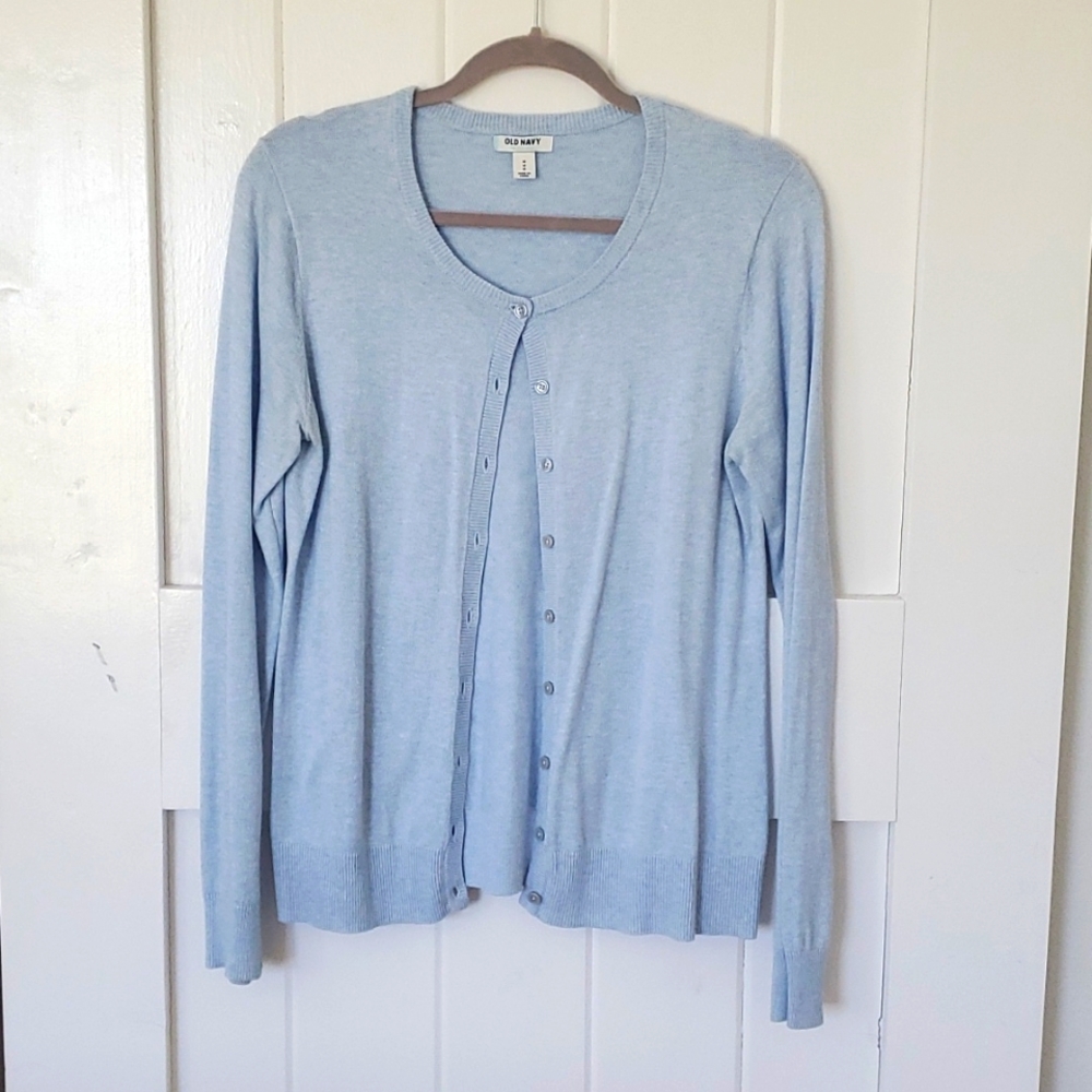 Blue cardigan sweater size medium